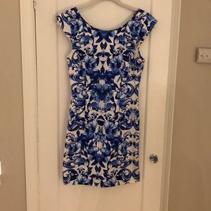 White & China Blue Mini Dress